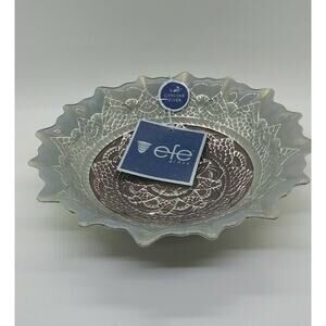 Efe Glass Turkish - 100% Genuine Silver Hand-Decorated Bowl! Beautiful!!